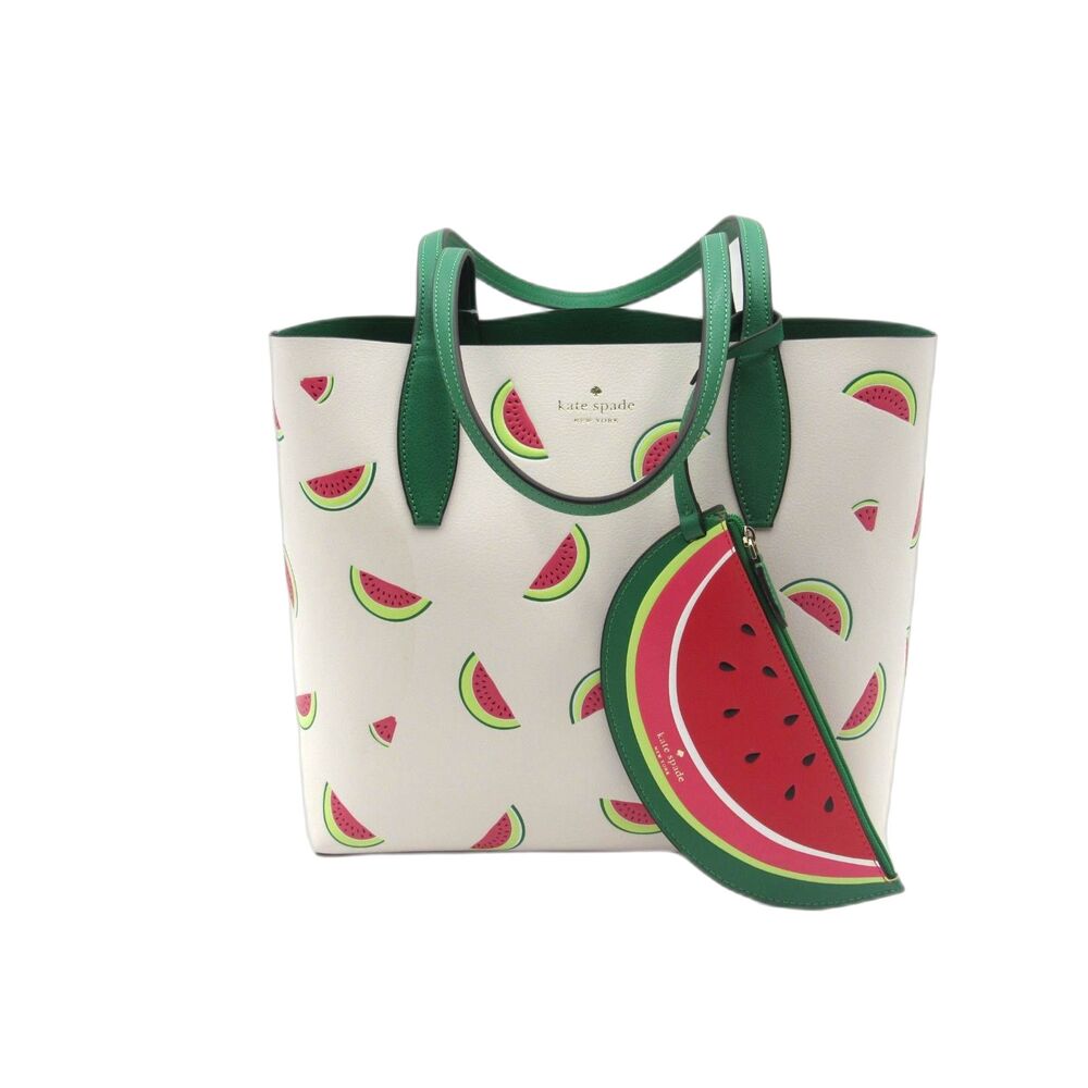 Kate Spade What A Melon Reversible Watermelon Tote Cream Green Multi